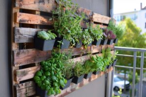 Come realizzare un orto verticale con pallet per il balcone