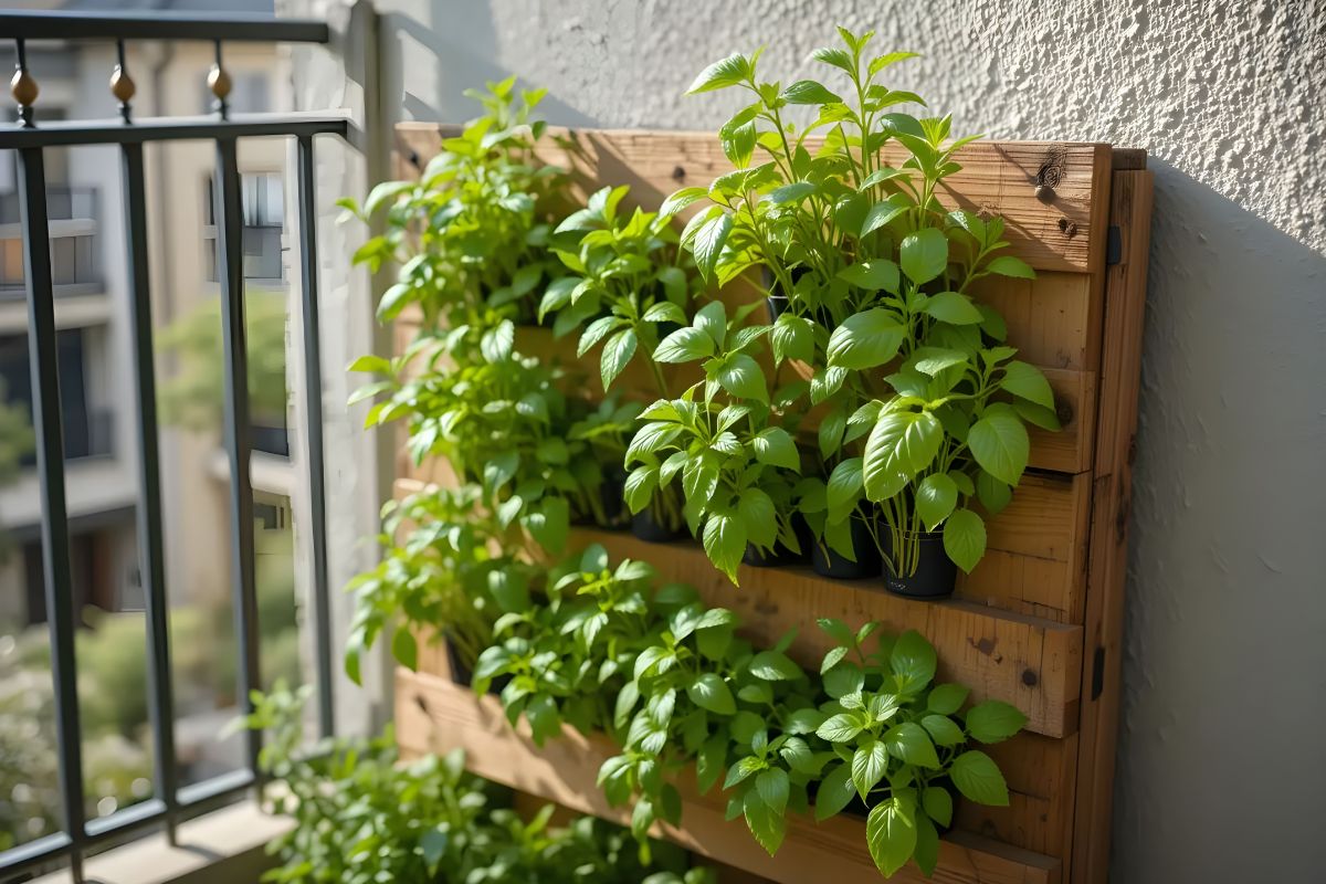 come realizzare un orto verticale in balcone 