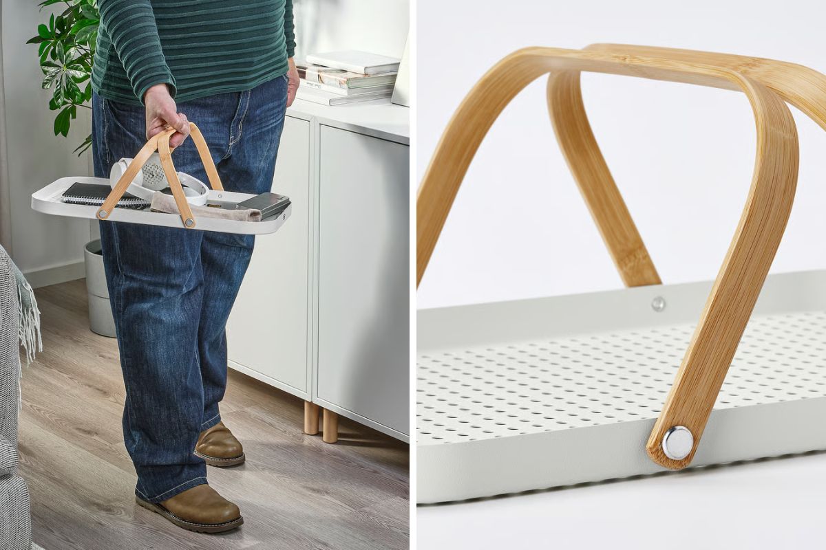 Il vassoio IKEA in bambù scontato del 25%: comodo, leggero e perfetto per l’estate