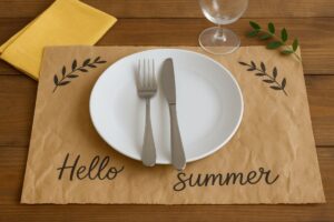 Tovagliette estive con sacchetti di carta del pane: facili e decorativi