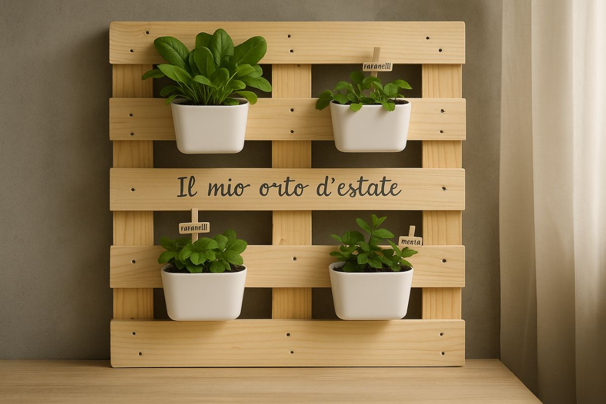 Crea un piccolo orto verticale con bancali: il progetto estivo da fare in poche ore