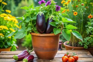 melanzane anche sul balcone