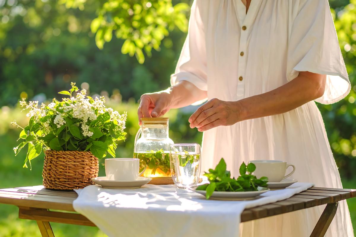 La tisana alla salvia, bevuta fredda, regola la sudorazione