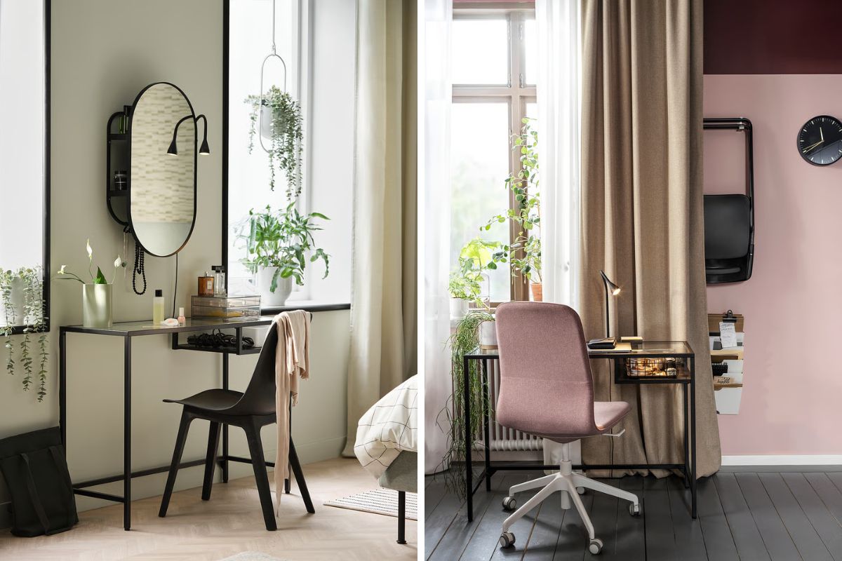 Il tavolo di IKEA in vetro e metallo scontato: elegante e compatto, perfetto per lavorare anche d’estate
