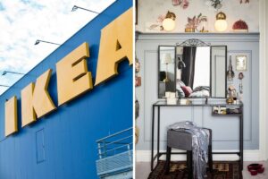 Il tavolo di IKEA in vetro e metallo