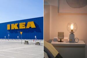 Atmosfera perfetta ad agosto con la lampada da tavolo IKEA a luce regolabile