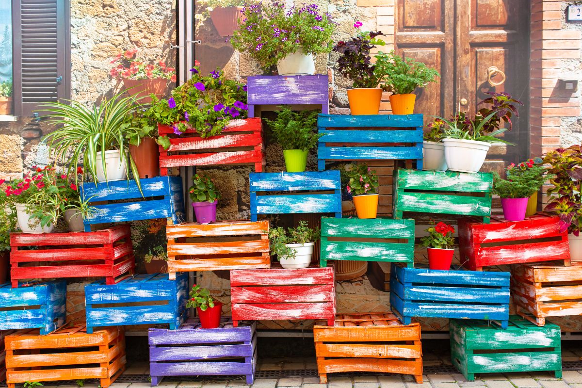 riciclo creativo  cassette della frutta