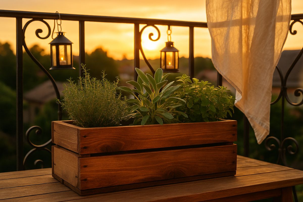 Vasi fai da te con legno recuperato per le piante aromatiche settembrine