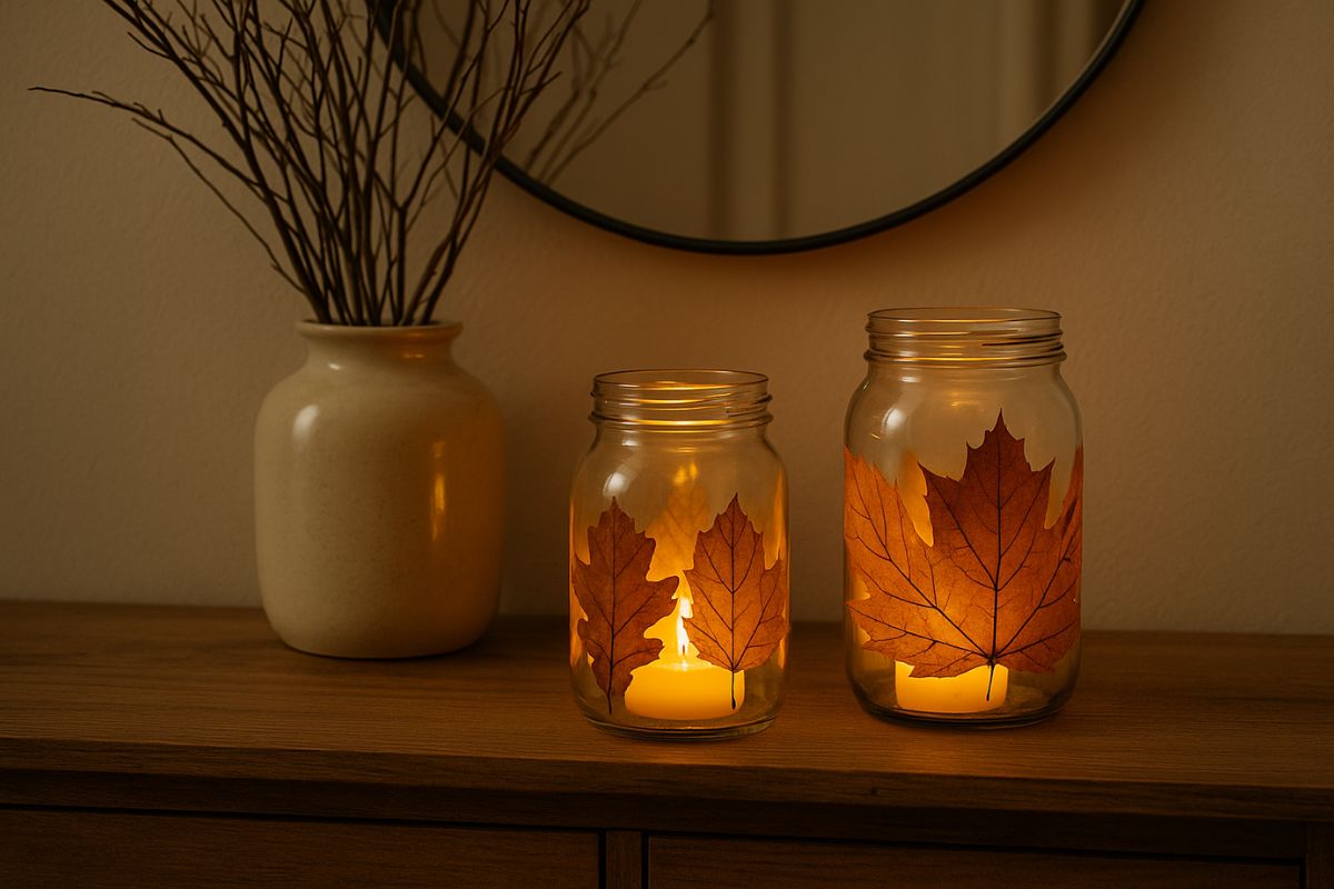 Decorazioni di settembre con foglie e rami secchi: progetti facili
